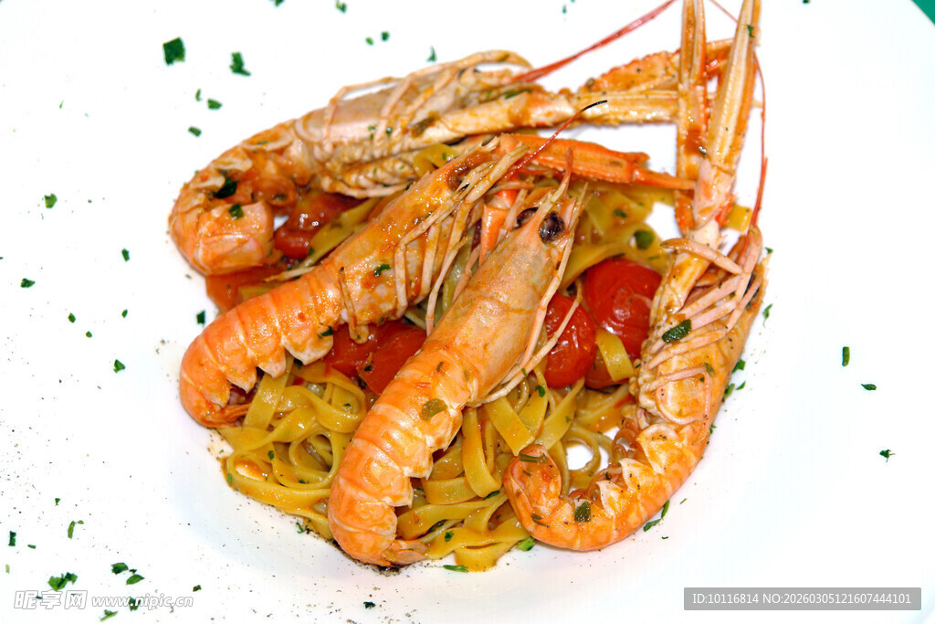 鲜虾意面