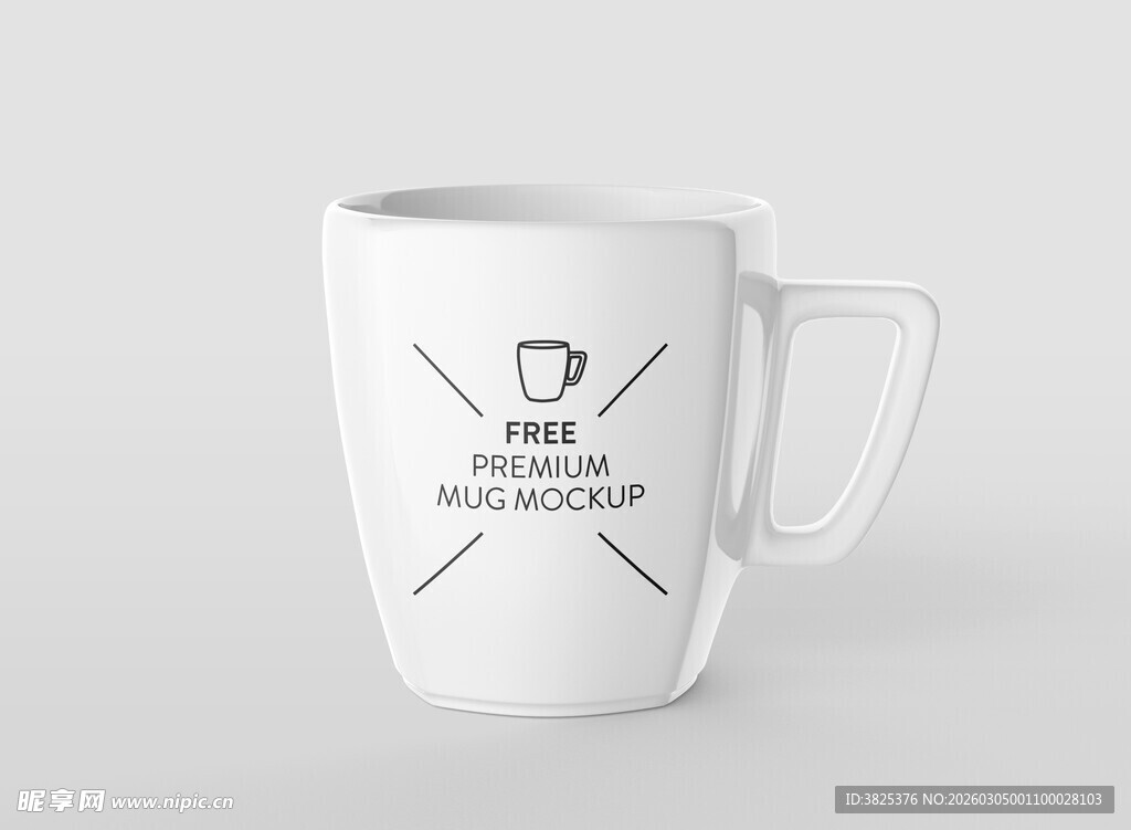 简约白色马克杯展示样机