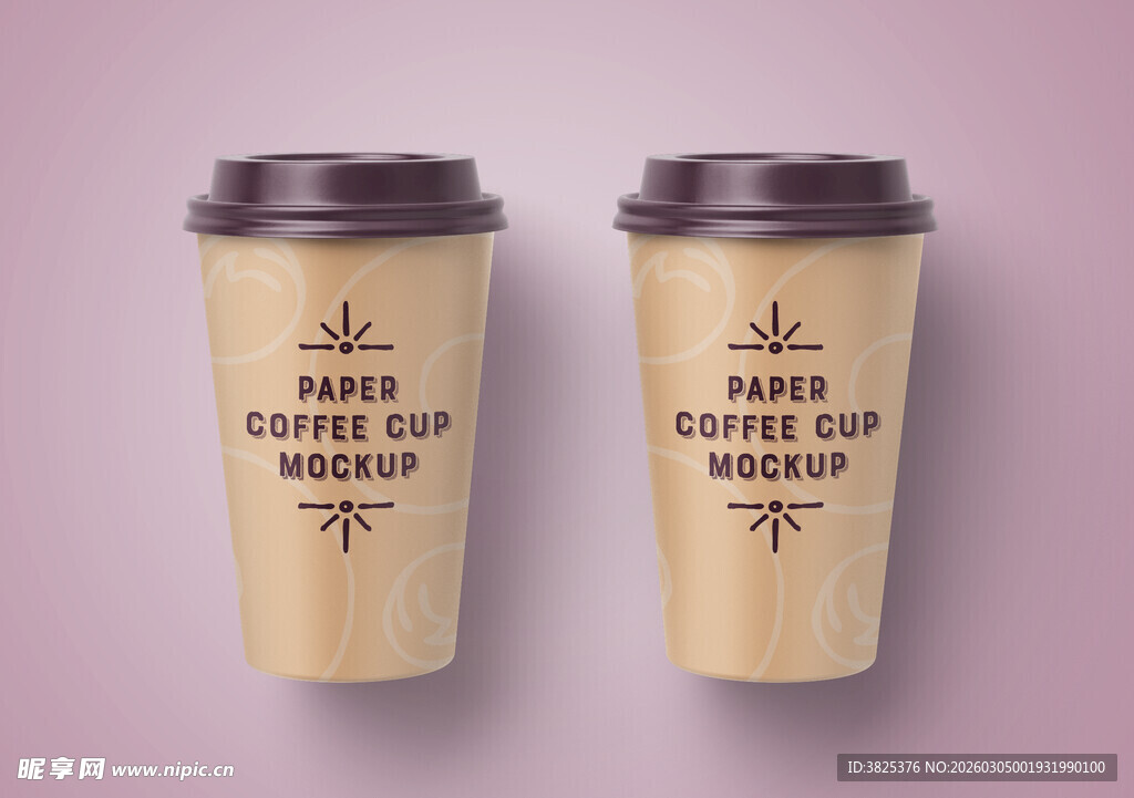 简约风咖啡纸杯设计展示