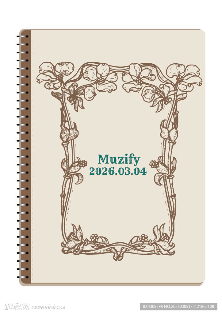 线圈本 复古边框