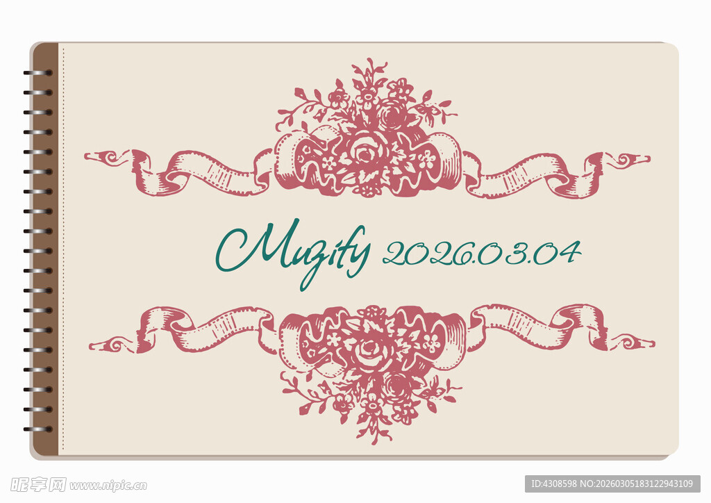 线圈本 复古边框