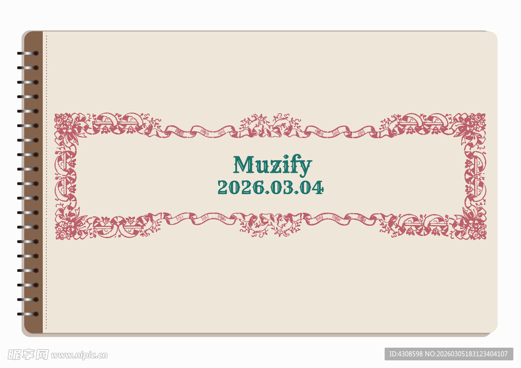 线圈本 复古边框