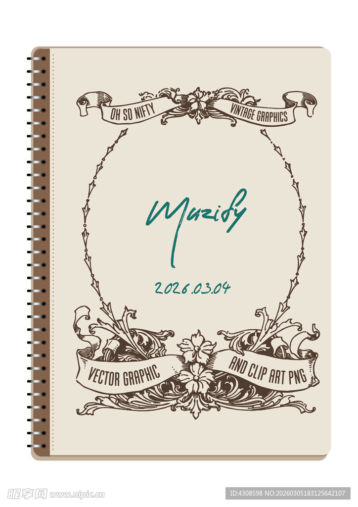 线圈本 复古边框