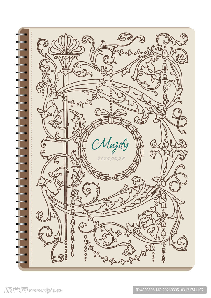 线圈本 复古边框