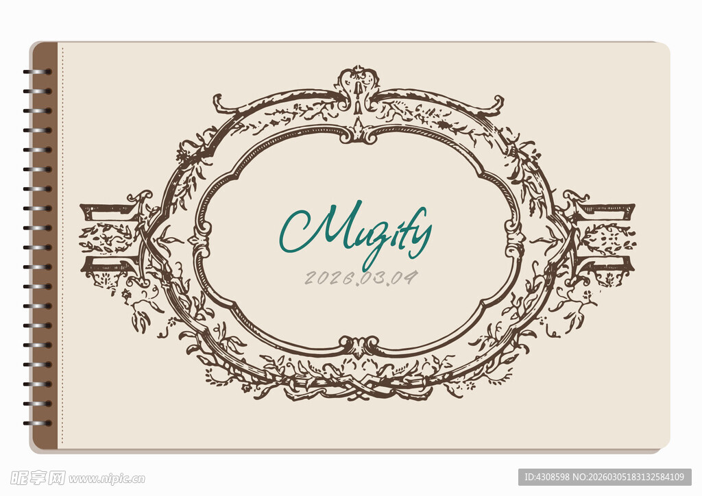 线圈本 复古边框