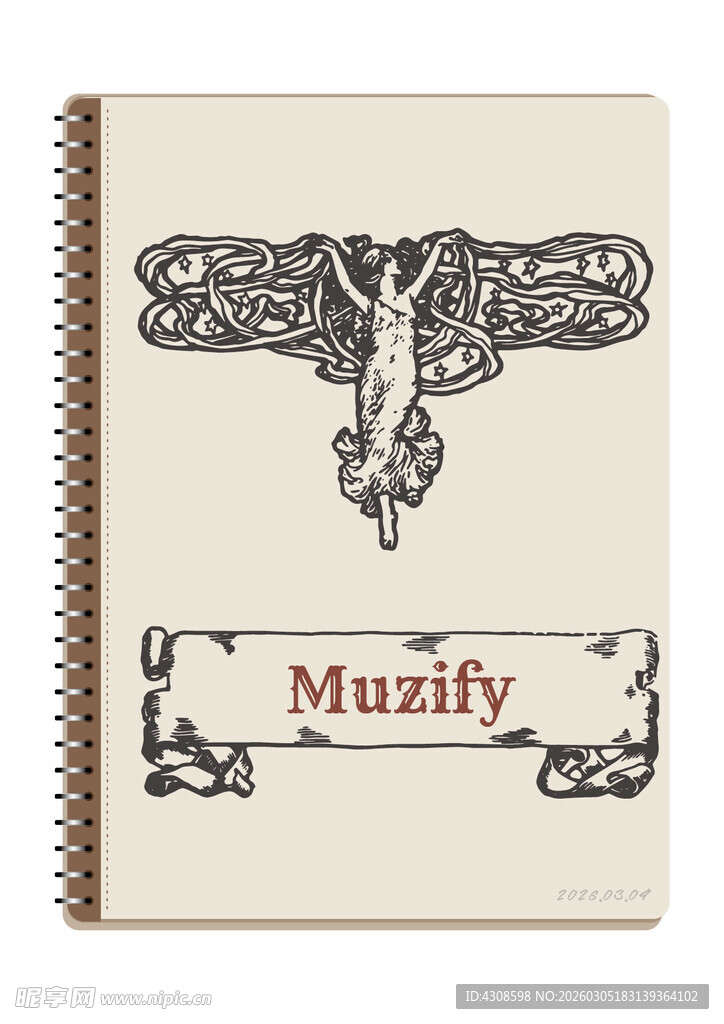 线圈本 复古边框