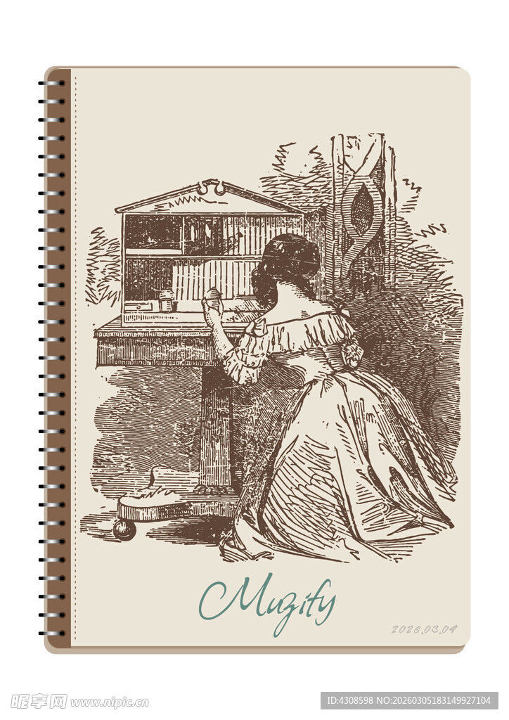 线圈本 户外女子