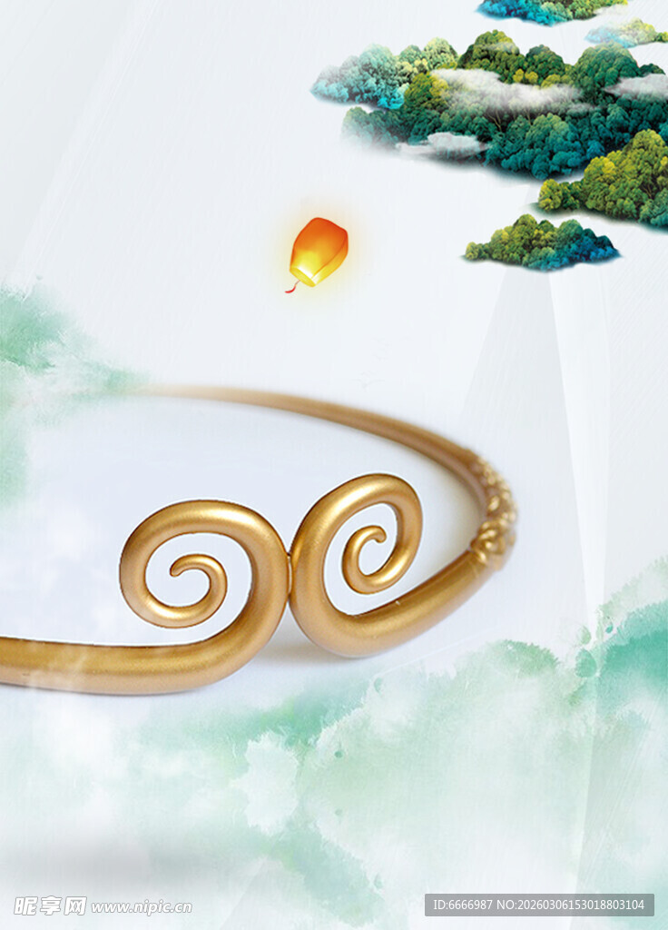 古风双旋金饰