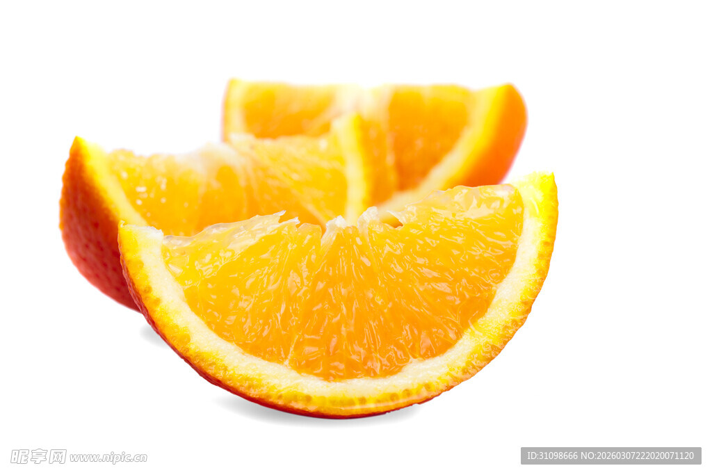 新鲜橙子切片展示