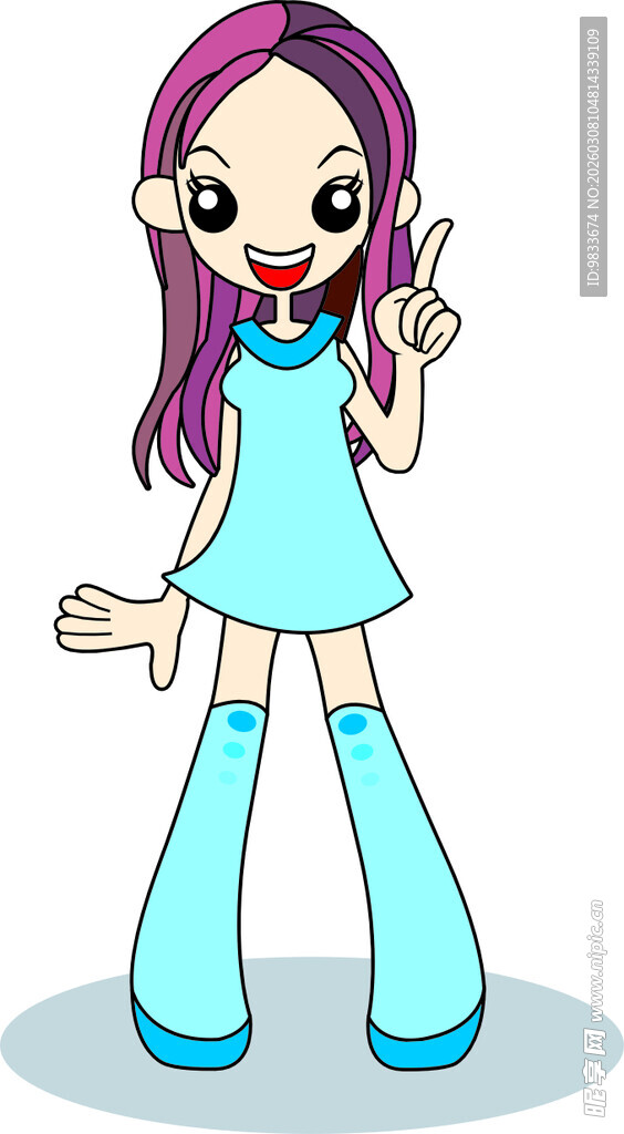 可爱女孩比耶扮靓