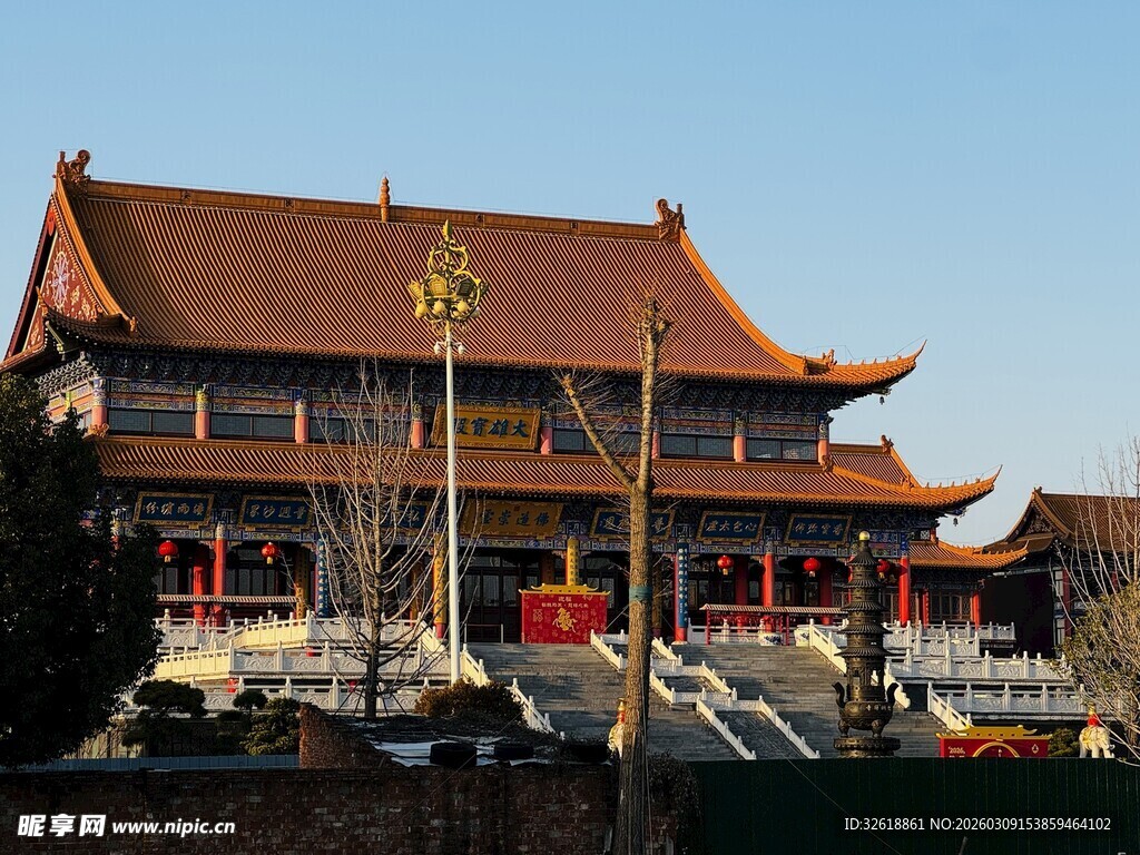 中式传统庙宇建筑景观