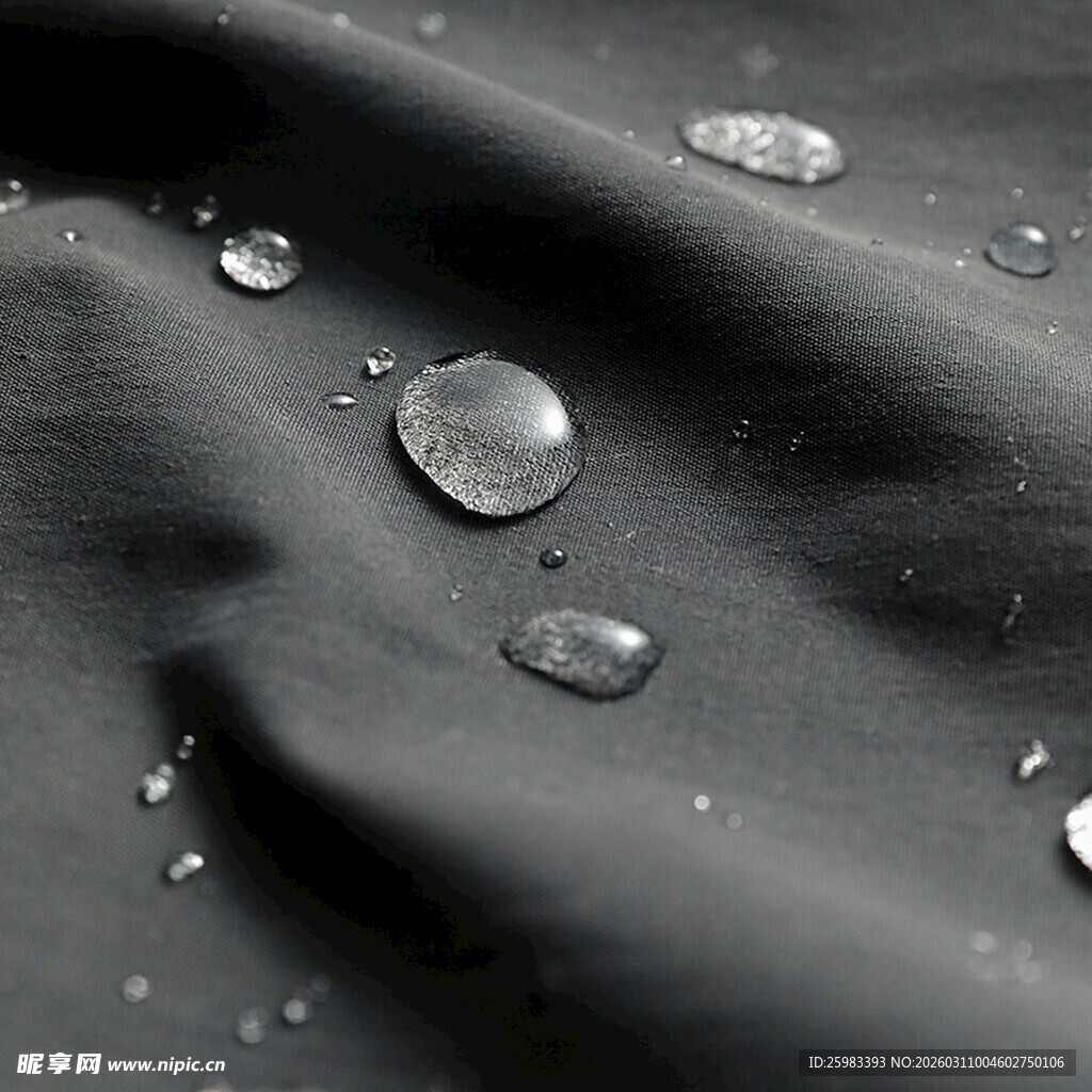 布料上的水滴