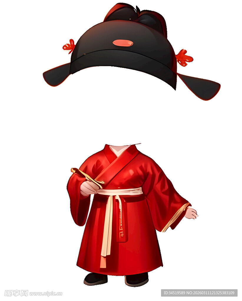 古代书生服饰与帽子