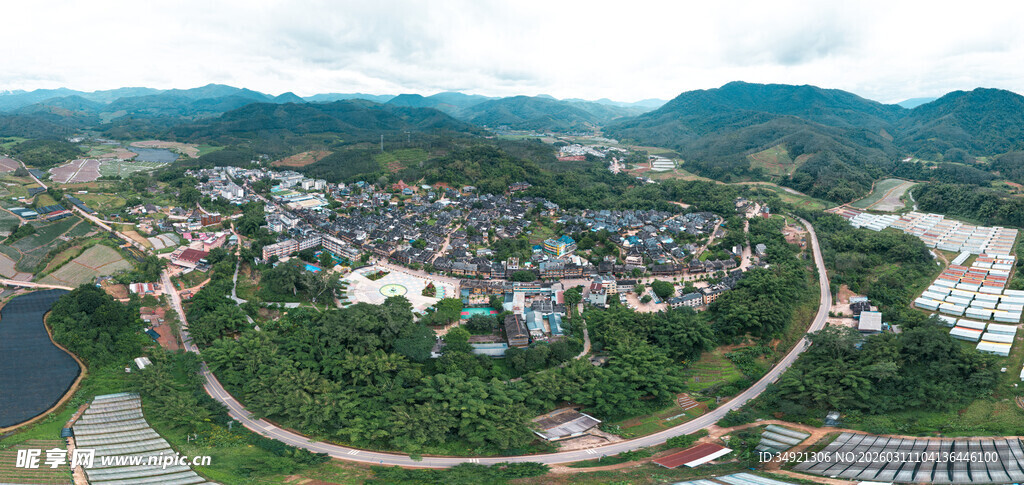 勐海县工业园区美丽山村全景俯瞰