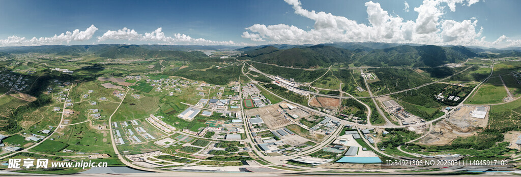 小中甸俯瞰美丽的城镇景观