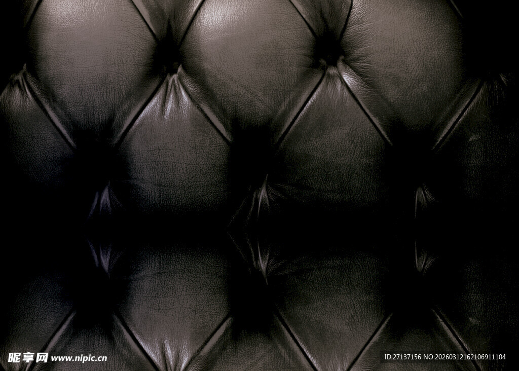 黑色菱格纹皮革纹理