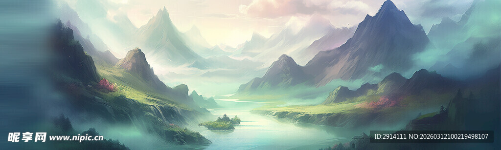 梦幻山水风景图