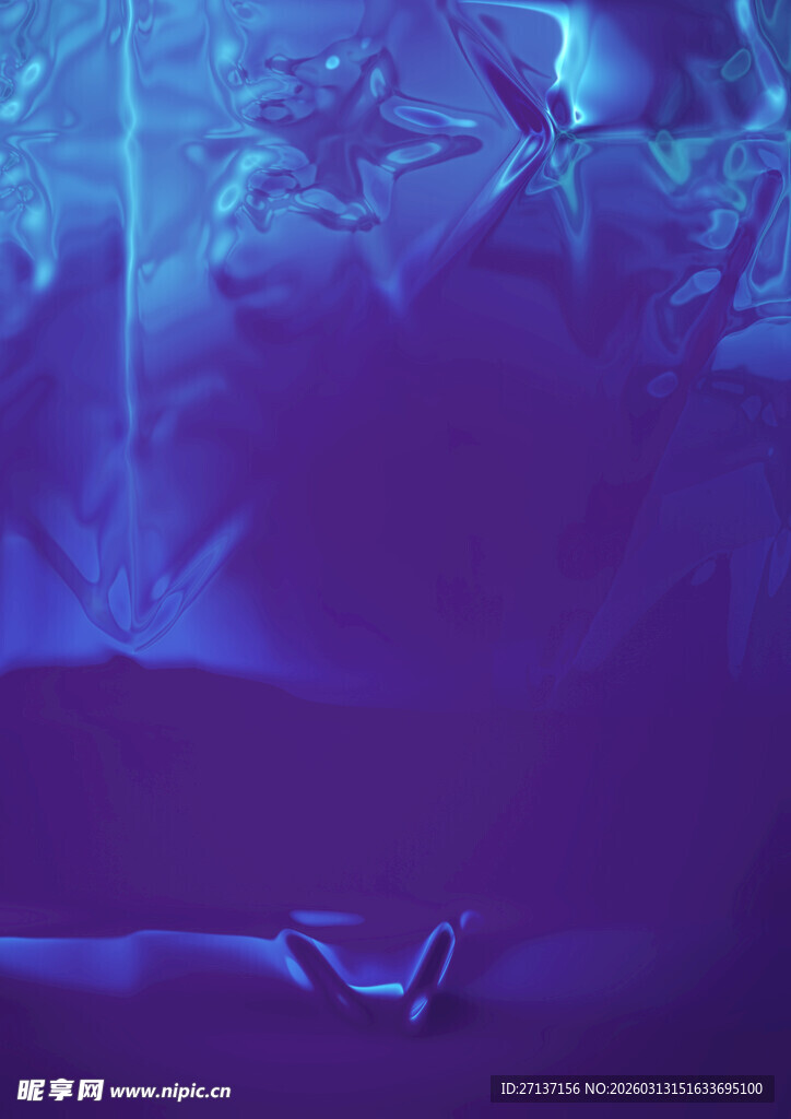梦幻蓝色手部冥想画面