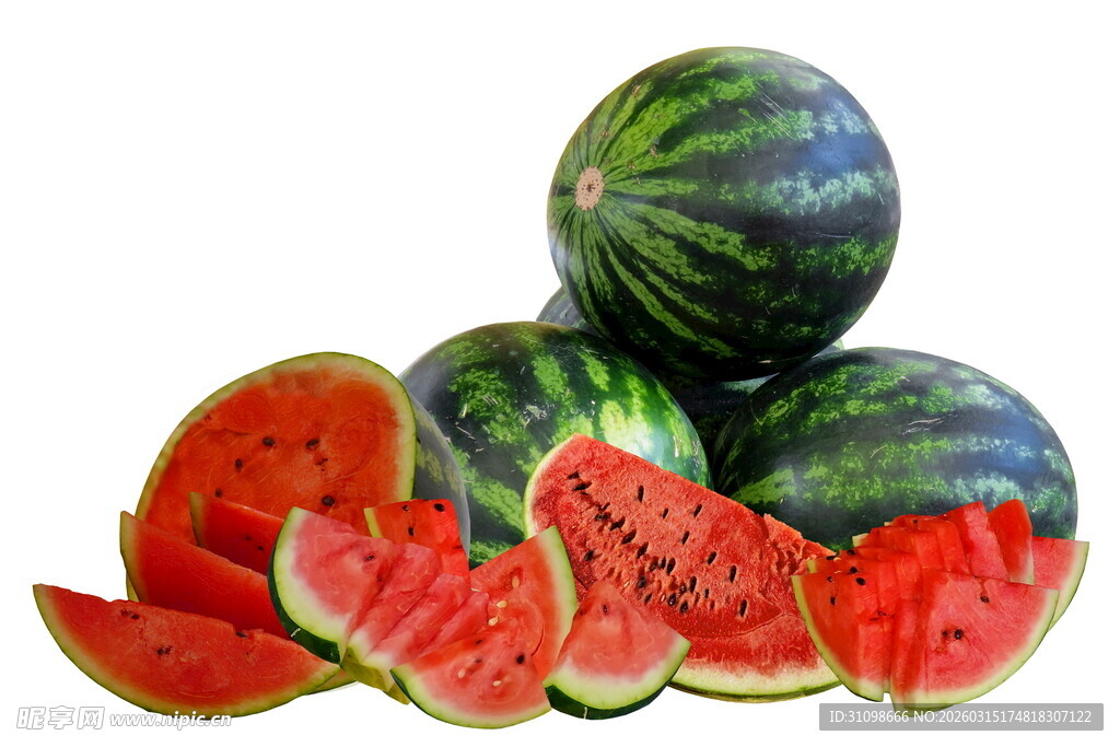新鲜西瓜堆叠