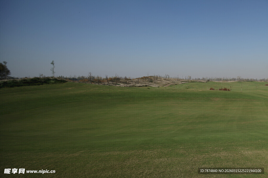 广阔绿茵高尔夫球场