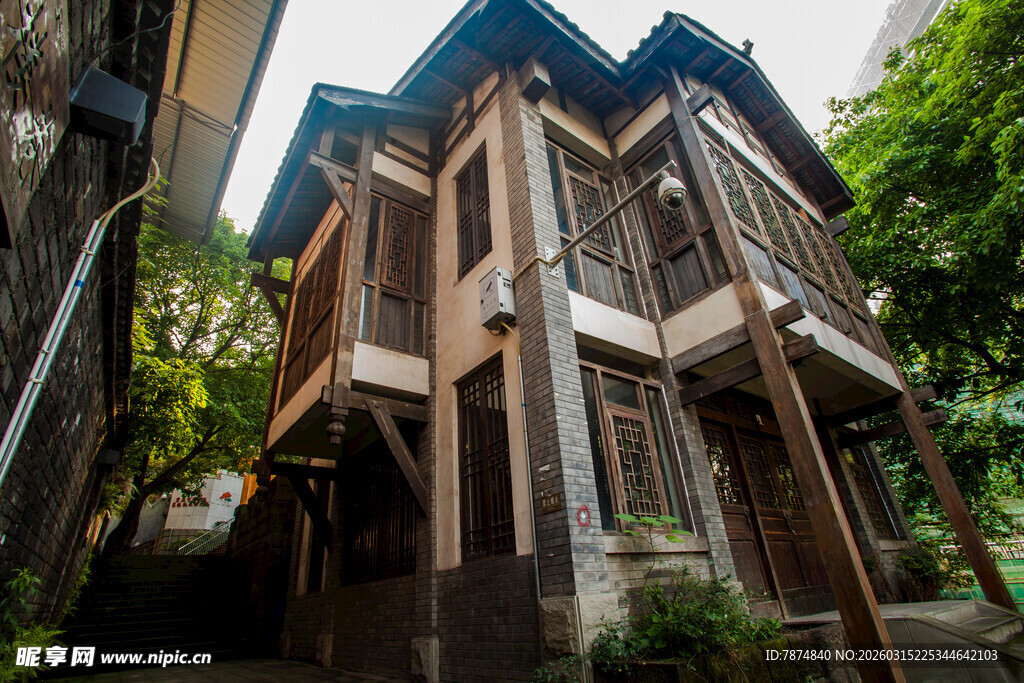 古朴中式风格庭院建筑