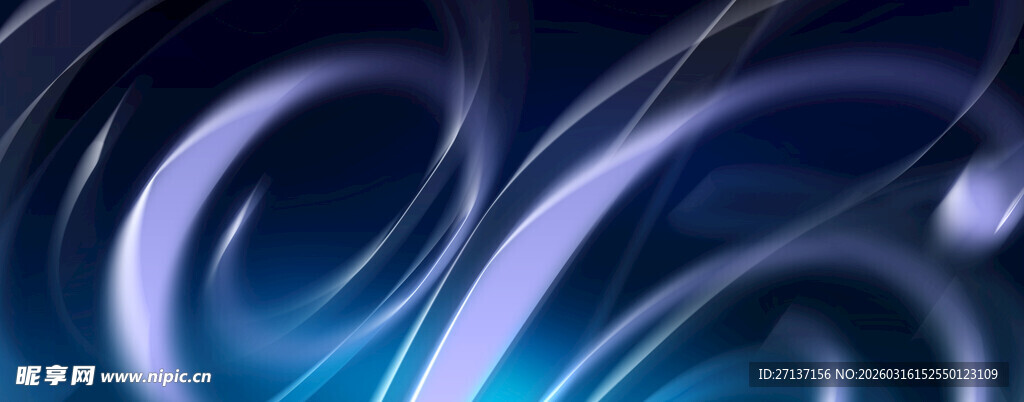 蓝色动感抽象线条背景图