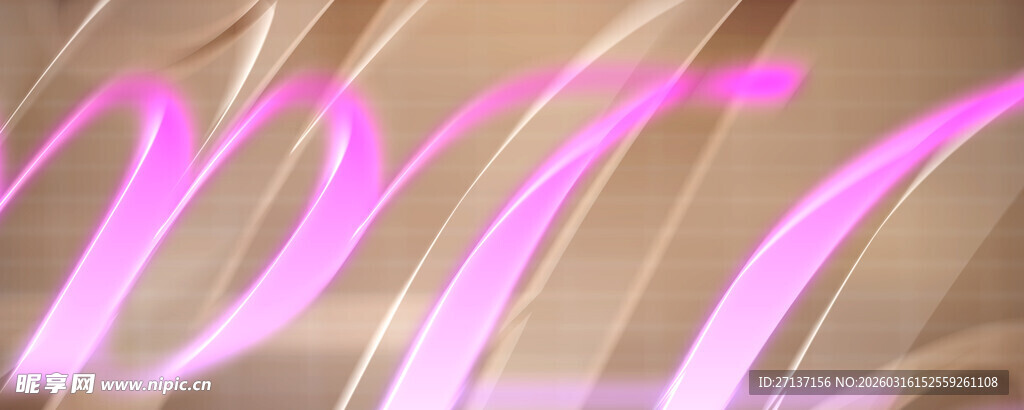 粉色动感线条艺术画面