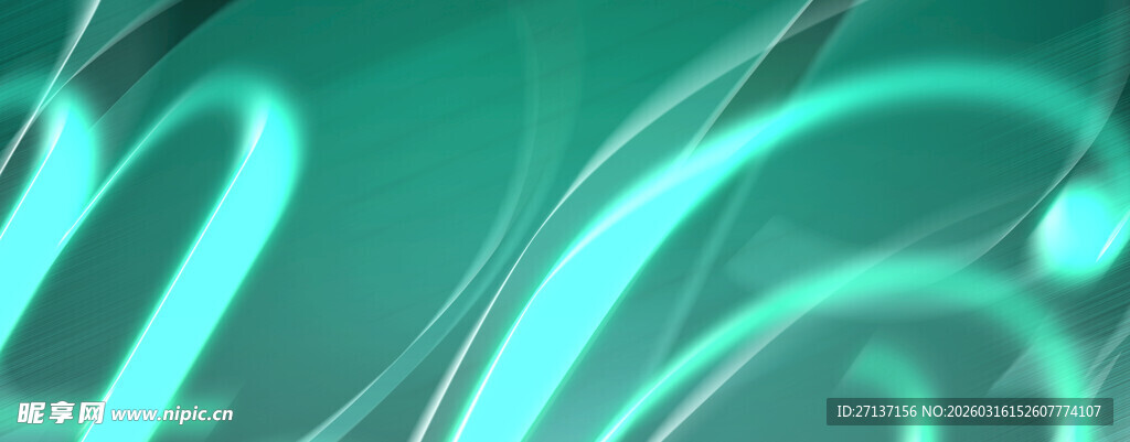 梦幻绿调抽象线条背景