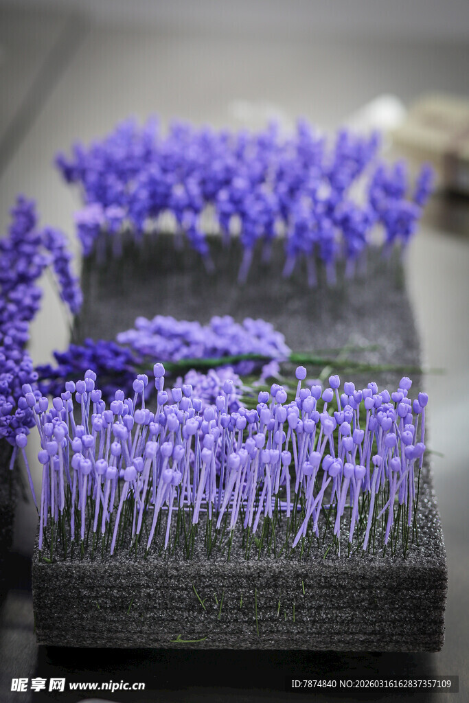 工艺品紫色薰衣草景观模型