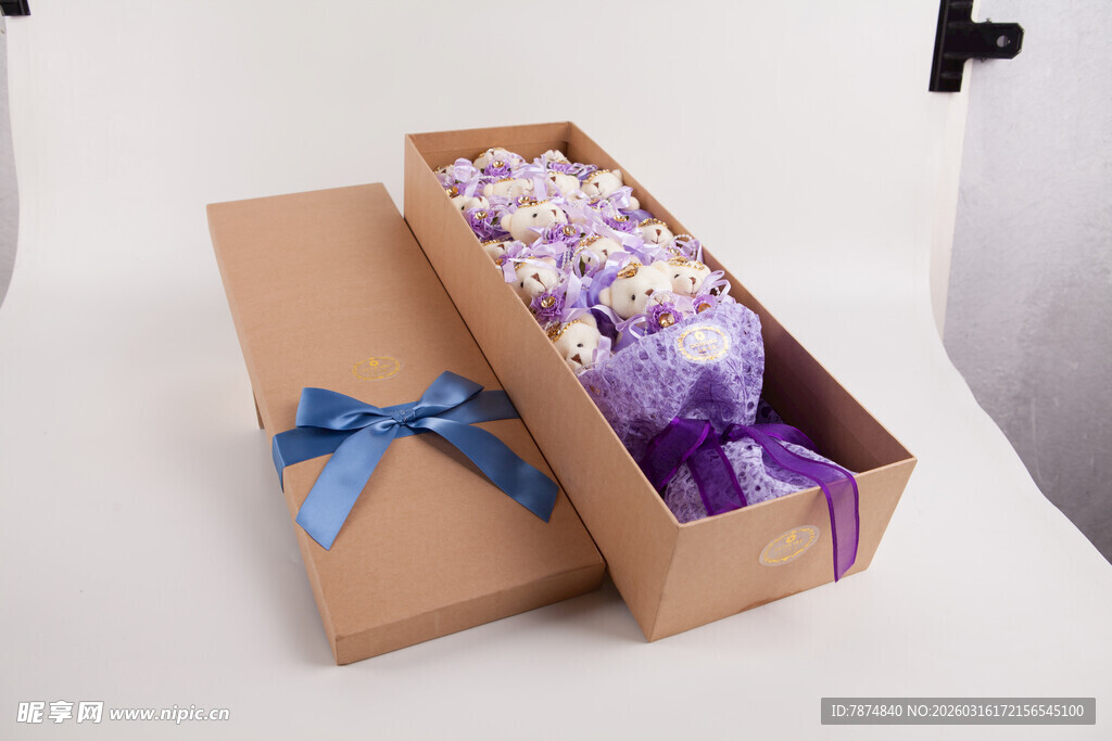 工艺品紫色花束礼盒
