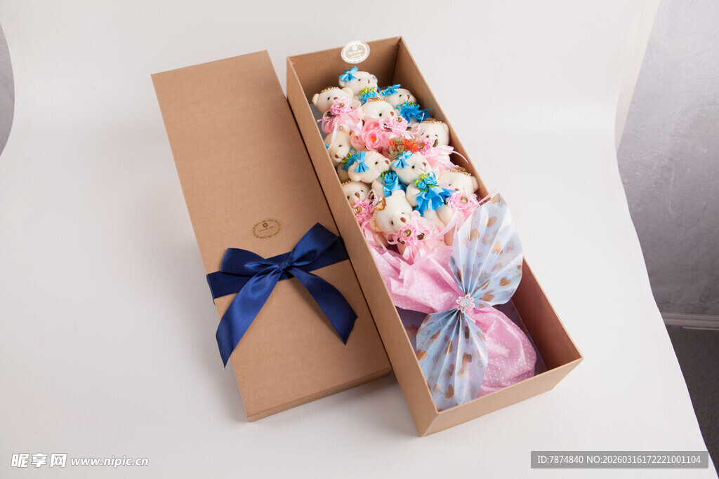 工艺品精美礼盒装多彩花束