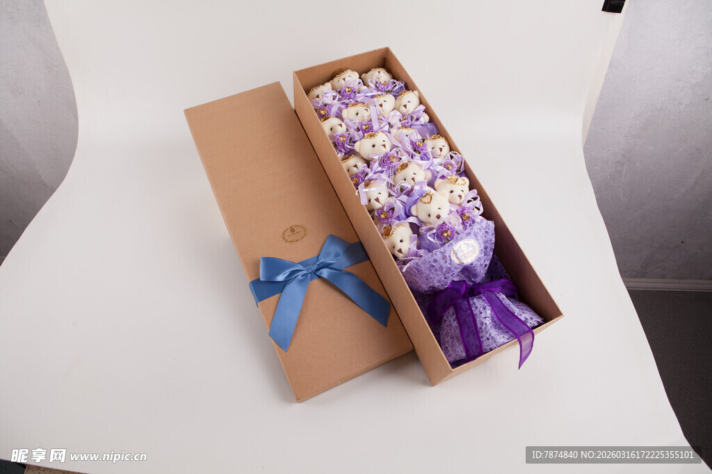工艺品紫色花束礼盒