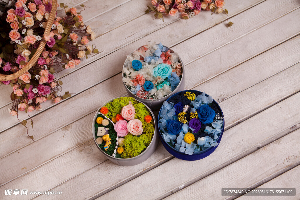 多彩手绘小盒 创意工艺品