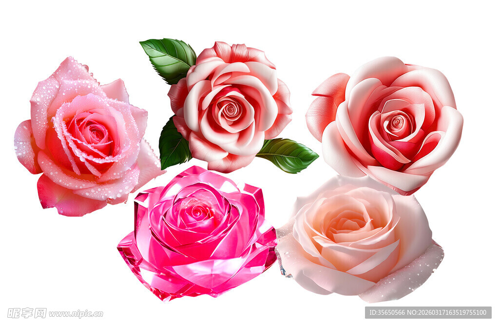 多彩娇艳玫瑰花