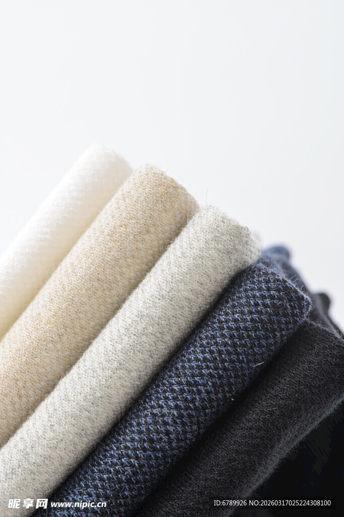 多彩棉袜堆叠展示