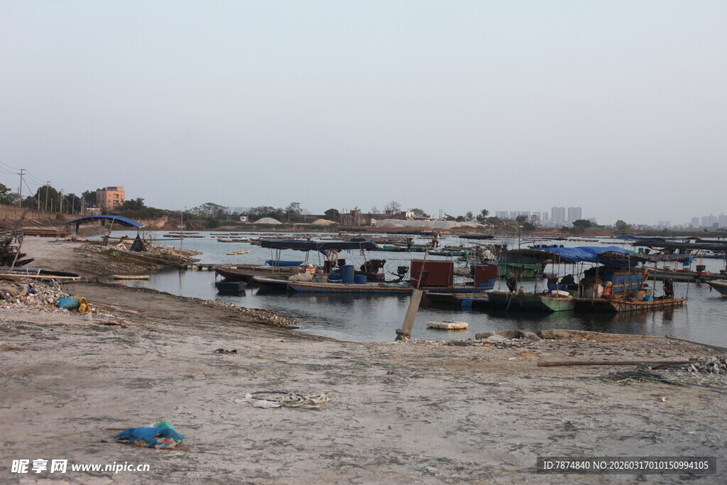 渔村码头景象