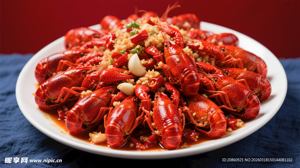 美味诱人的麻辣小龙虾