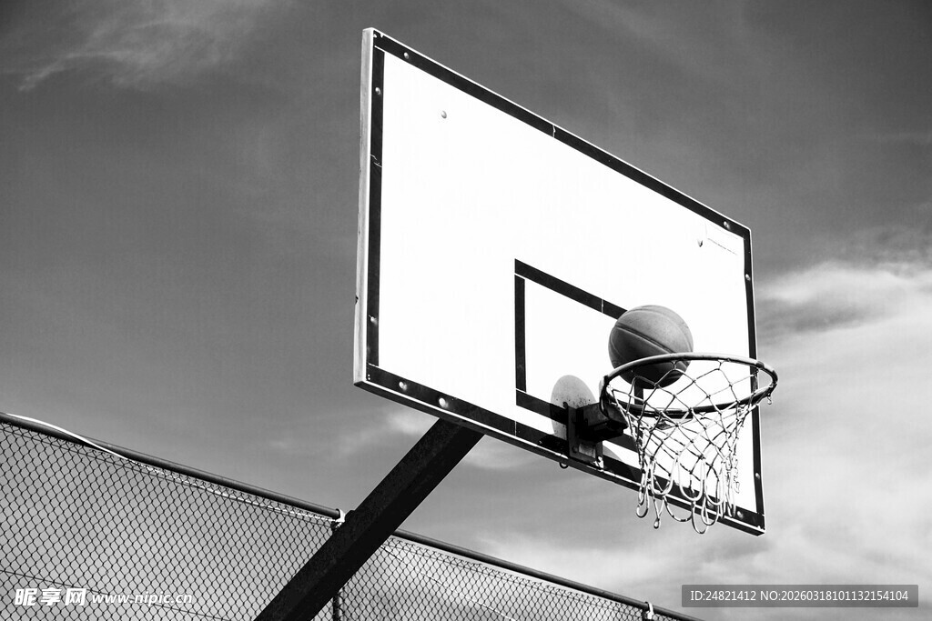 篮球架特写