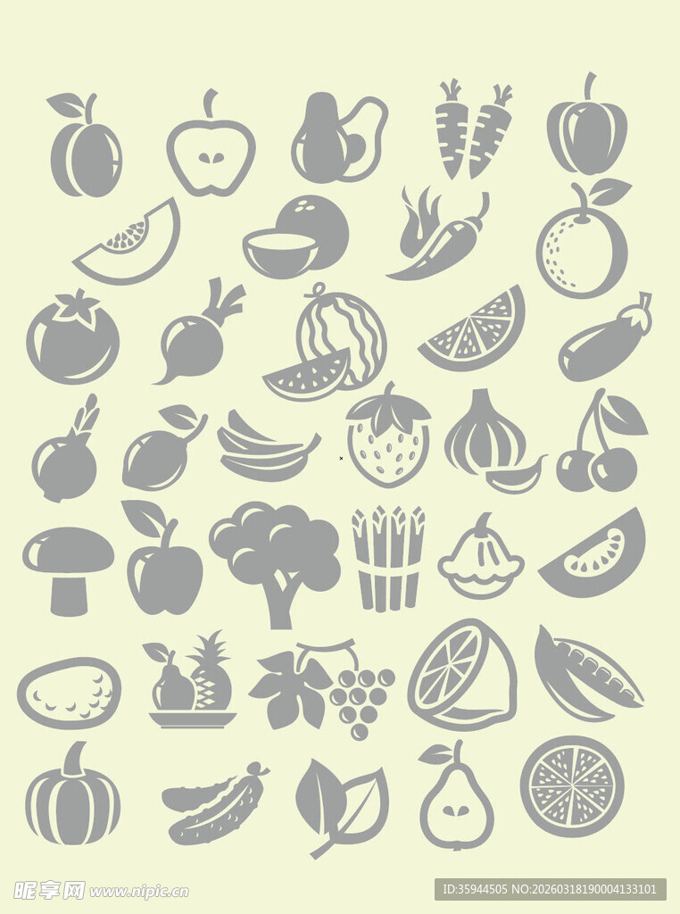 蔬菜水果图标集合