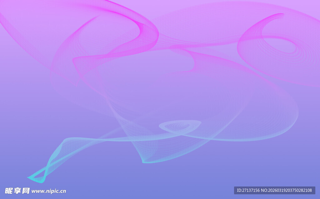 梦幻渐变色彩抽象线条图