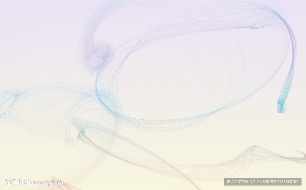 梦幻彩色飘带抽象艺术图