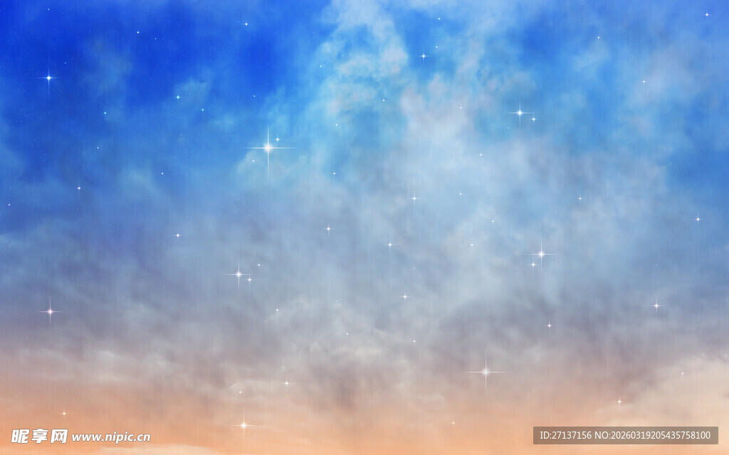 渐变天空星星