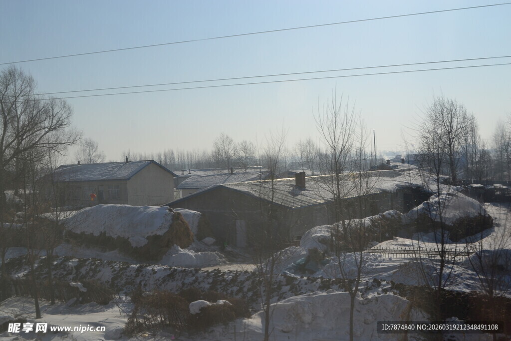 冬日乡村雪景