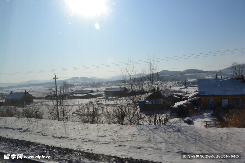 冬日乡村雪景