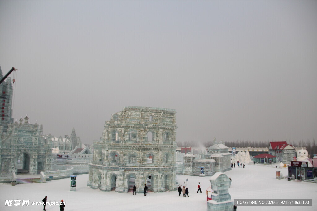 哈尔滨冰雪大世界壮观景象