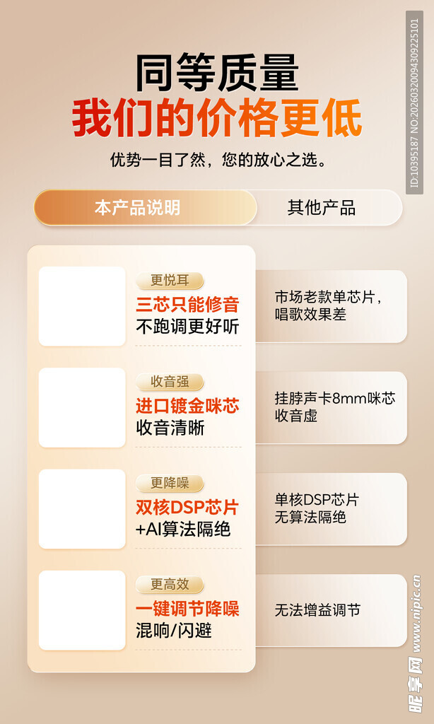 详情页参数对比模块