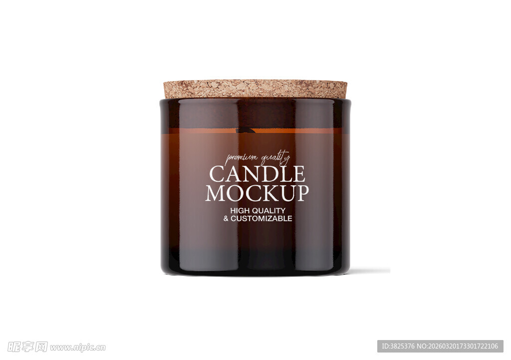 玻璃罐装香薰蜡烛展示样机