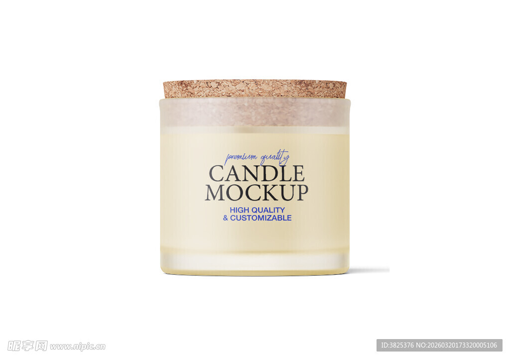 玻璃罐装香熏蜡烛样机展示