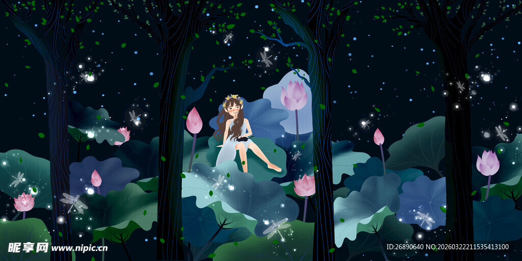 梦幻森林中的灵动小仙女