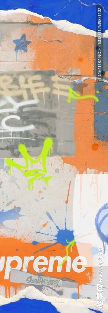 潮流服饰图案展示 涂鸦